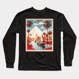 The Nile River Egypt Vintage Poster Tourism Long Sleeve T-Shirt